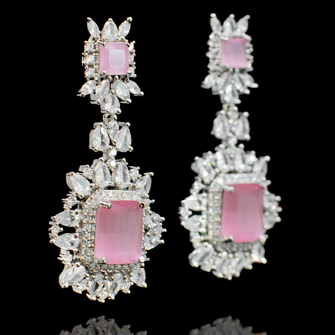 Veena Earrings Pink - Available in 3 Options