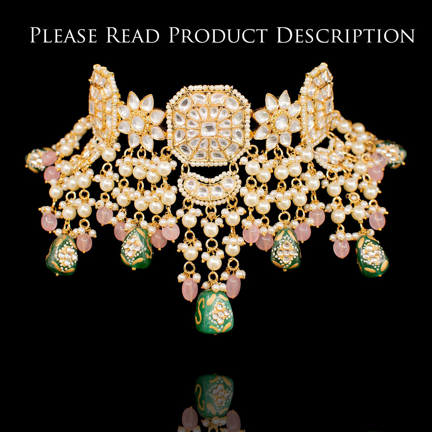 Custom Order - Adara Choker With Pink Beads