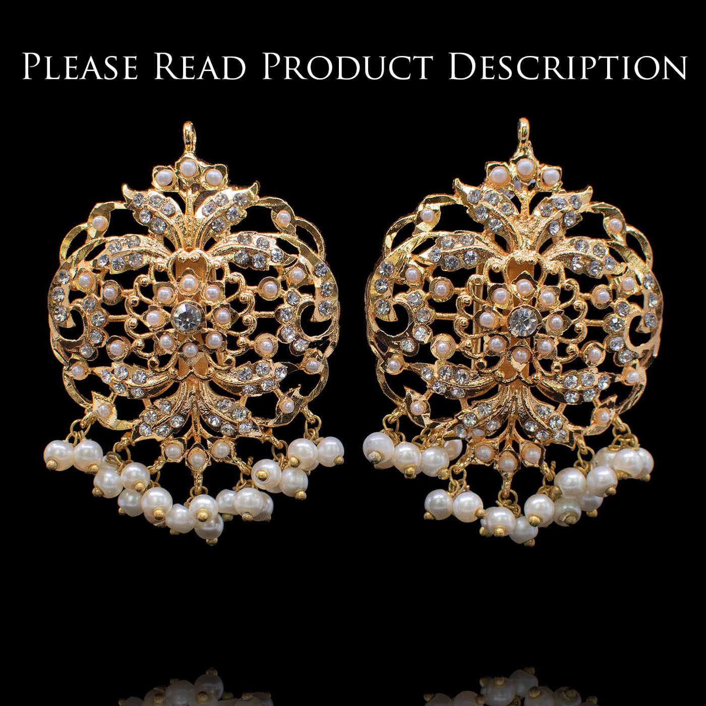 Custom Order - Beena Earrings Pearl