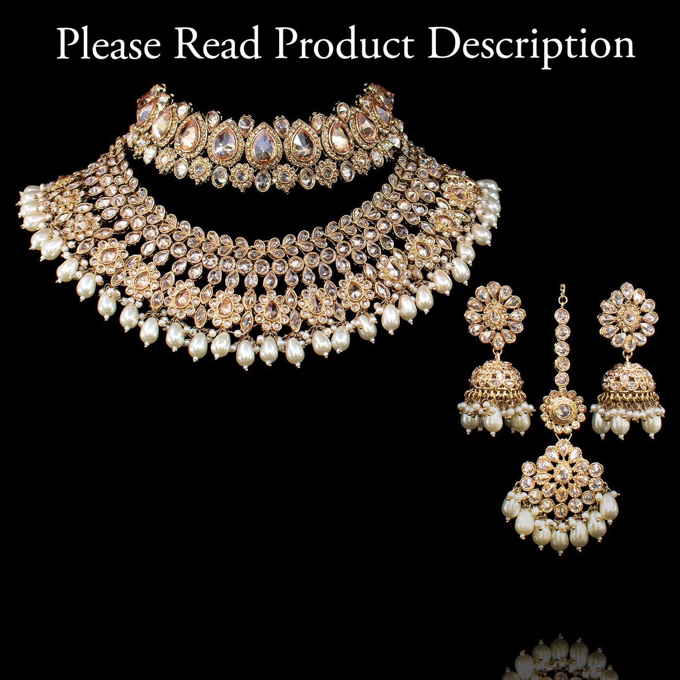 Custom Order - Zimel Set W/ Golden Pearls
