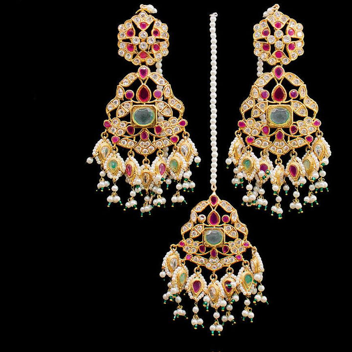 Custom Order - Arushi Earrings & Teekah Set