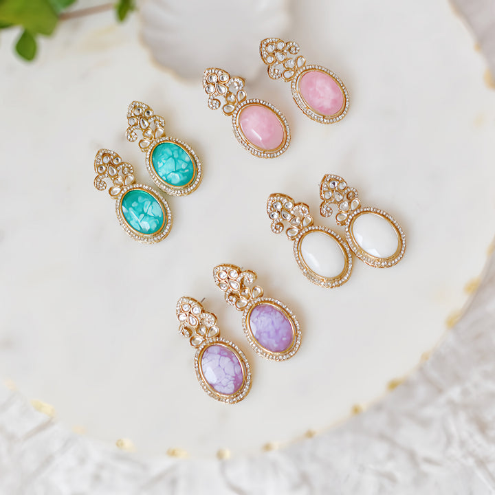 Avina Earrings - Green