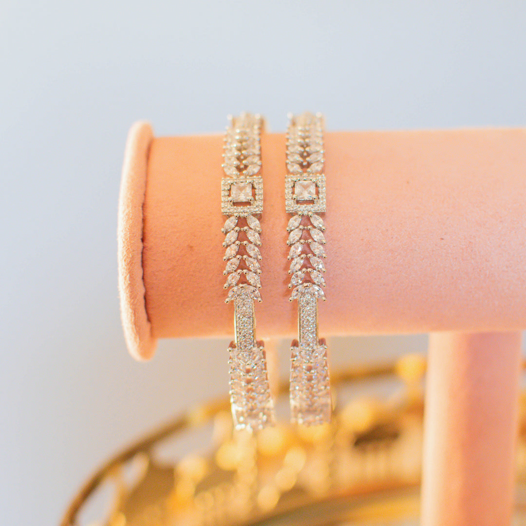 Millie Bangles - CZ Silver Plating