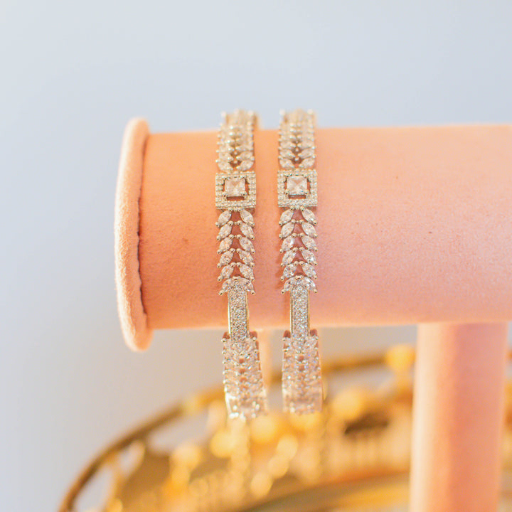 Millie Bangles - CZ Silver Plating