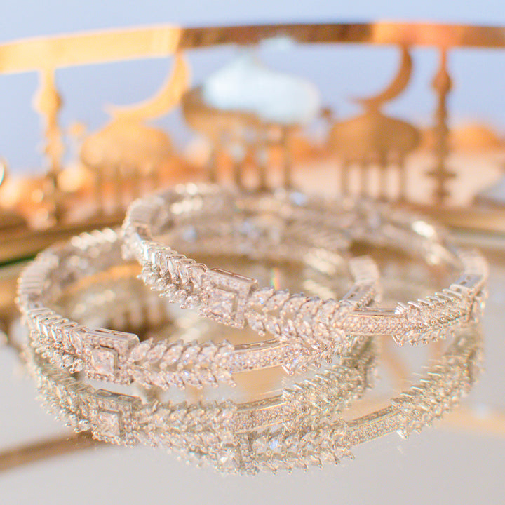 Millie Bangles - CZ Silver Plating