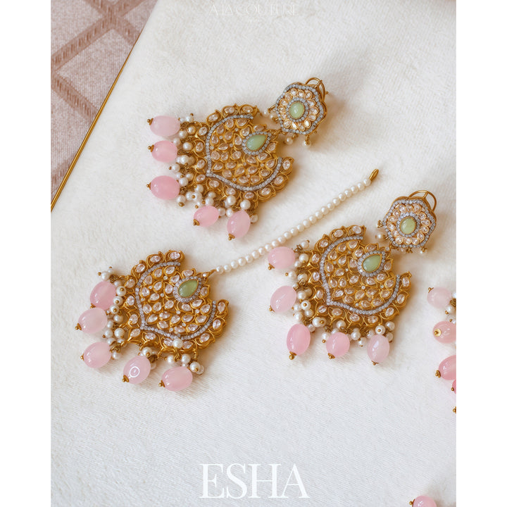 Custom Order - Esha Set Without Top Line of Pearls