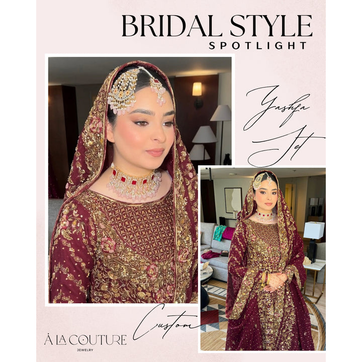 Yashfa Look W/ Pink Beads - Available in 2 Options