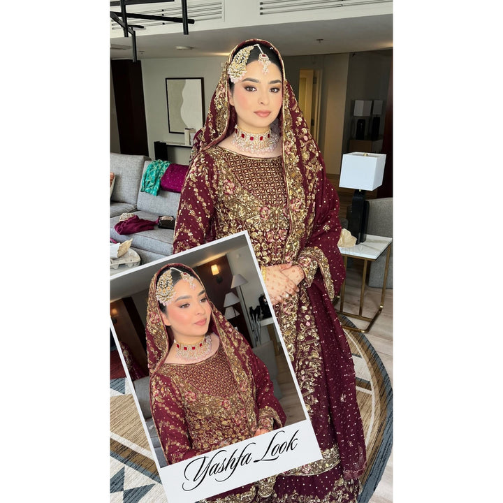Yashfa Look W/ Pink Beads - Available in 2 Options
