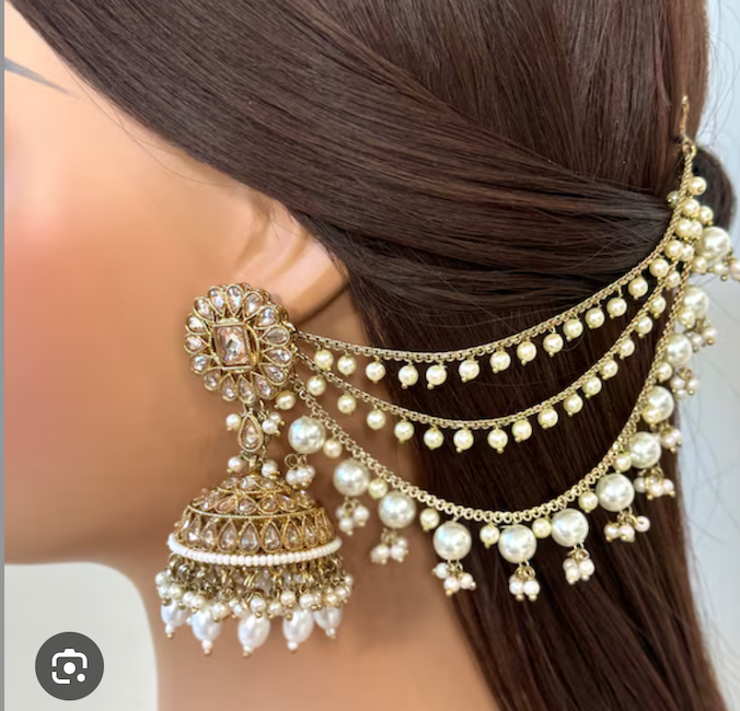 Custom Order - Esha Set Without Top Line of Pearls & Antique Plating