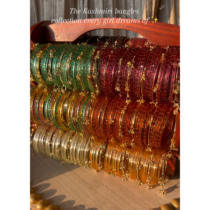 Myra Raindrop  Bangles - Maroon