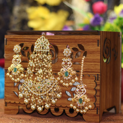 Custom Order - Sonakshi Set With Teekah & Jhoomar