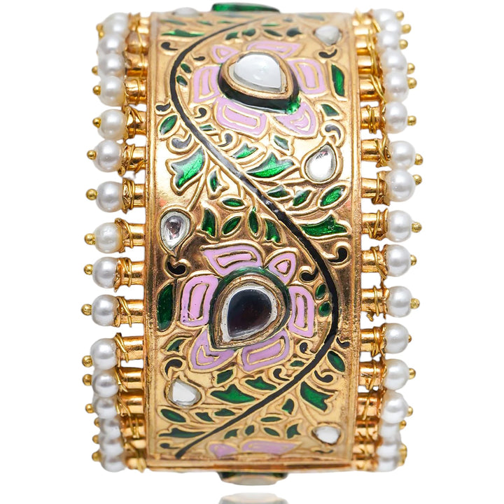 Brishna Bangles Pink & Green - Available in 3 Sizes