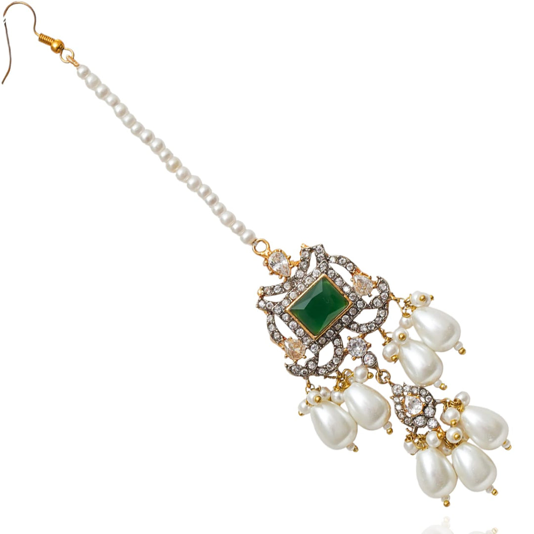 Yashfa Set Emerald With Teekah