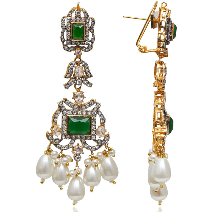 Yashfa Set Emerald With Teekah