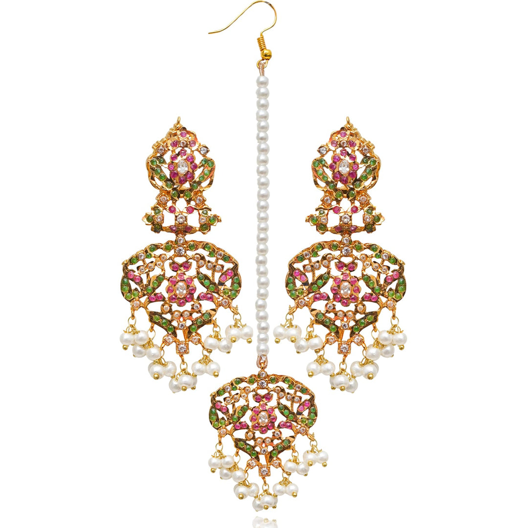 Divya Set - Ruby & Emerald