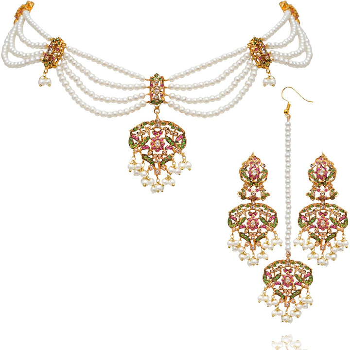 Divya Set - Ruby & Emerald