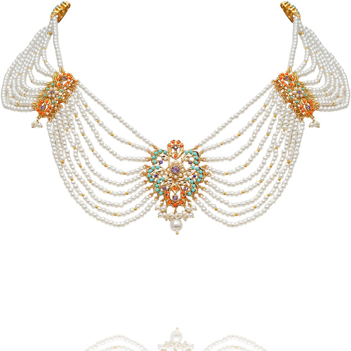 Eliah Set - Orange, Feroza & Amethyst