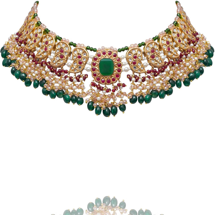Zaryab Set - Emerald & Ruby