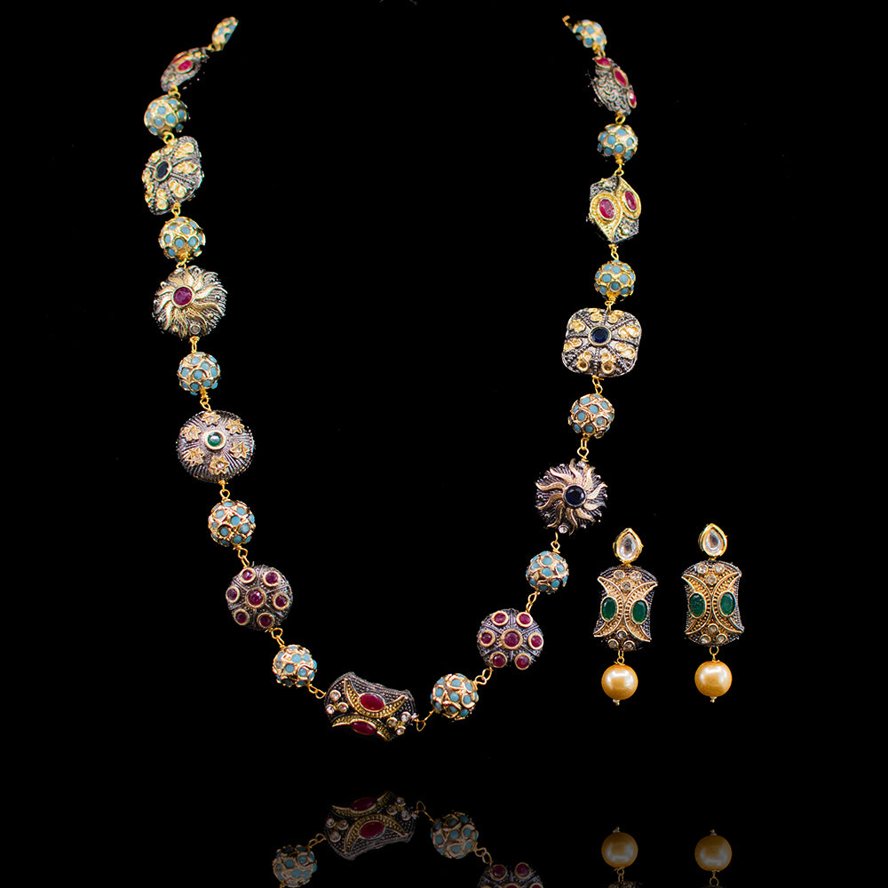 Custom Order- Shana Set Single Layer- No pearl dropper on earrings