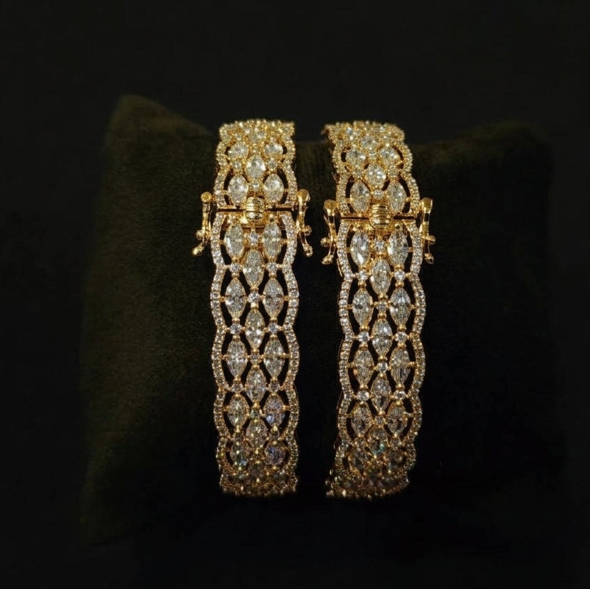 Maliha Bangles - Available in 2 Plating Options