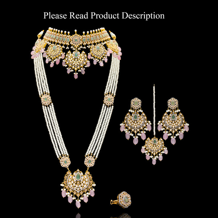 Custom Order - Areena Bridal Set with Ruby Beads