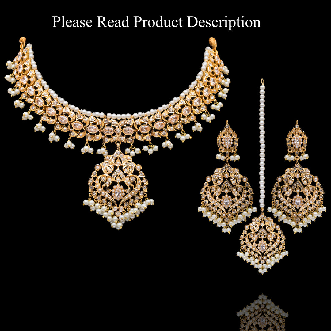Custom Order - Mewish Set CZ W/ Grey Pearls