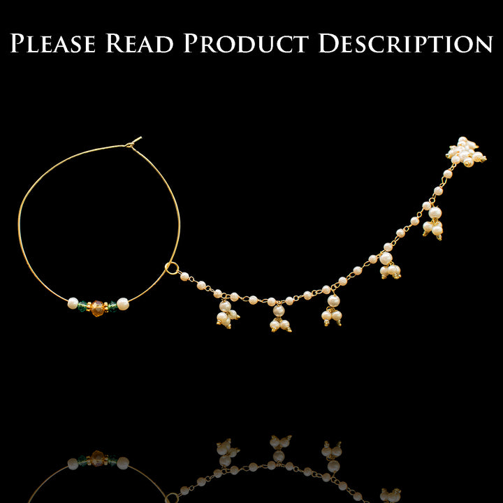 Custom Order - Sukaina Nose Ring Chain W/ Khadija Nose Ring Motif