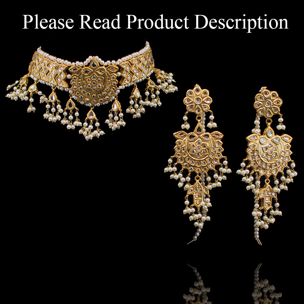 Custom Order - Zeina Set W/ Grey Pearls