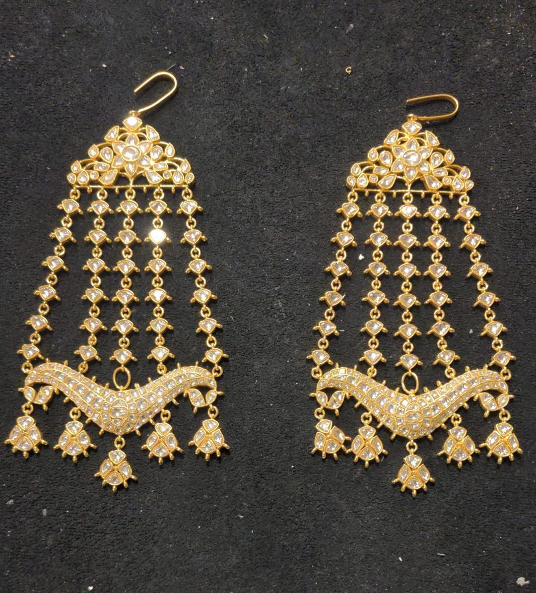 Teekah and jhoomar with tesneem set pearl