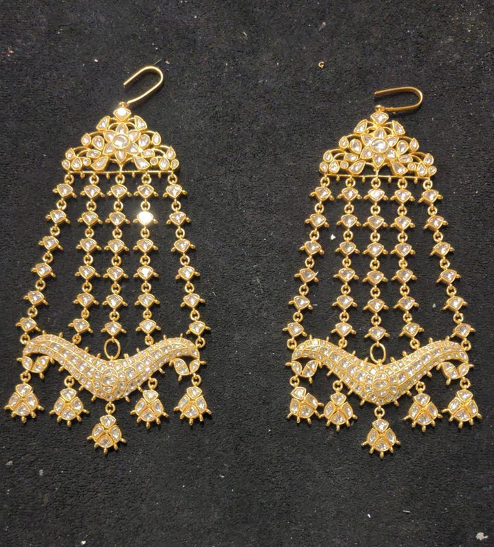 Teekah and jhoomar with tesneem set pearl