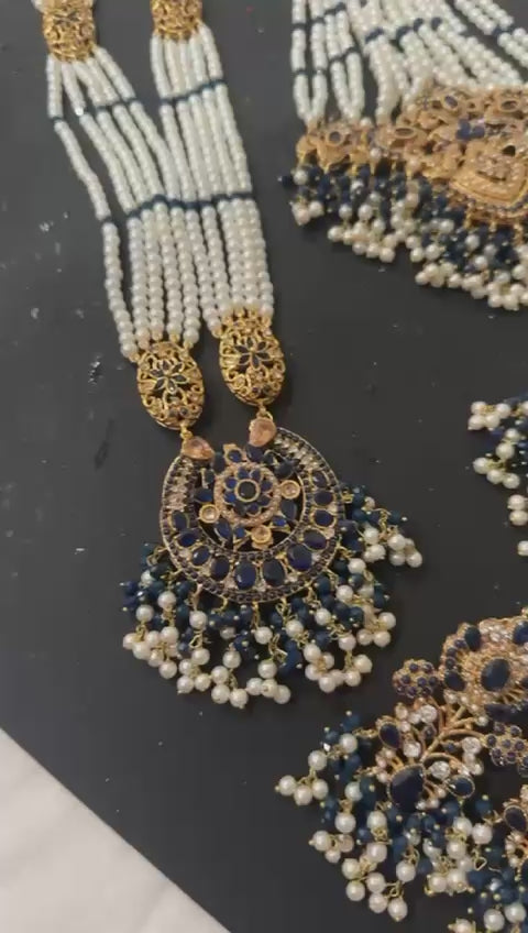 Ishmal Bridal Set - Blue Sapphire