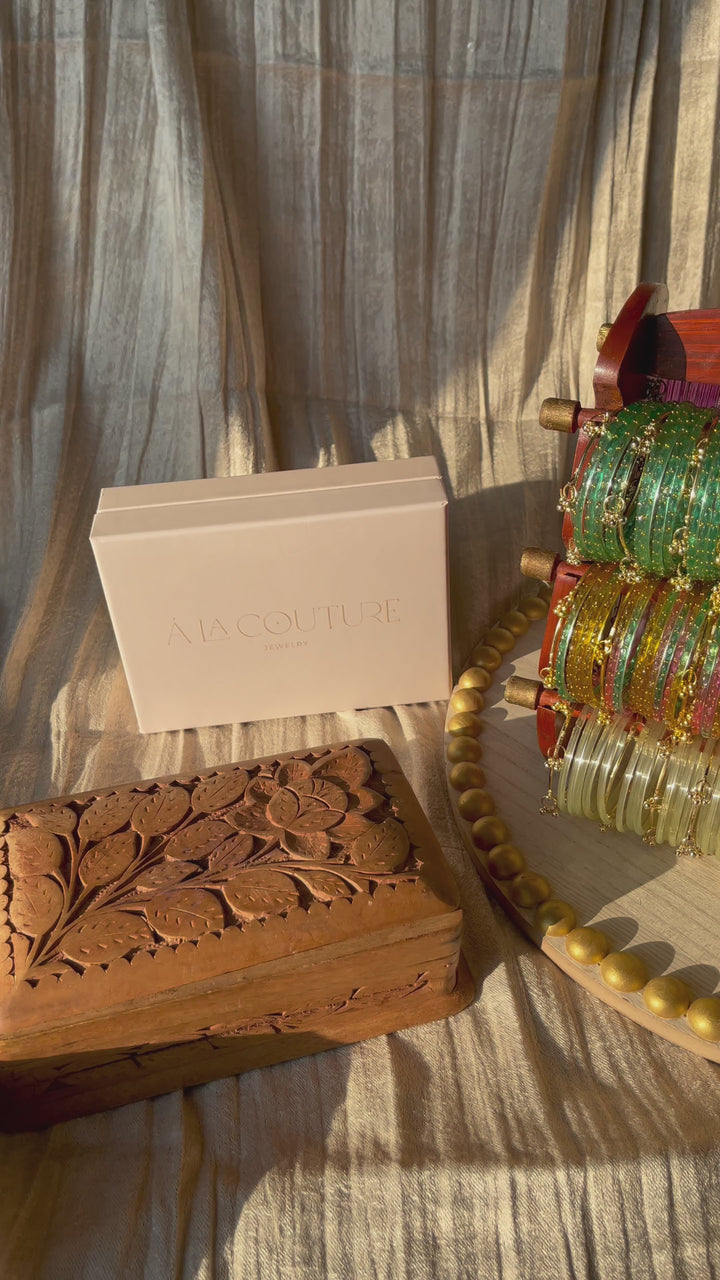 Myra Raindrop  Bangles - Maroon