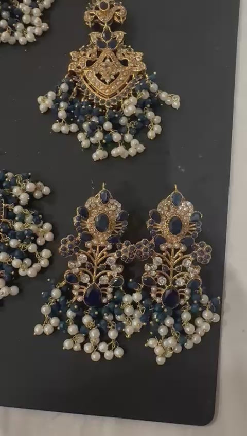 Ishmal Bridal Set - Blue Sapphire