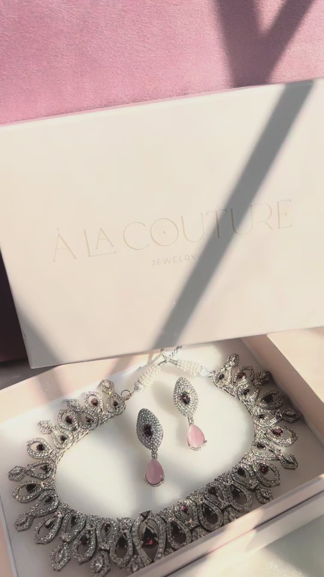 Kareena Kapoor Set Pink W/ Silver Plating