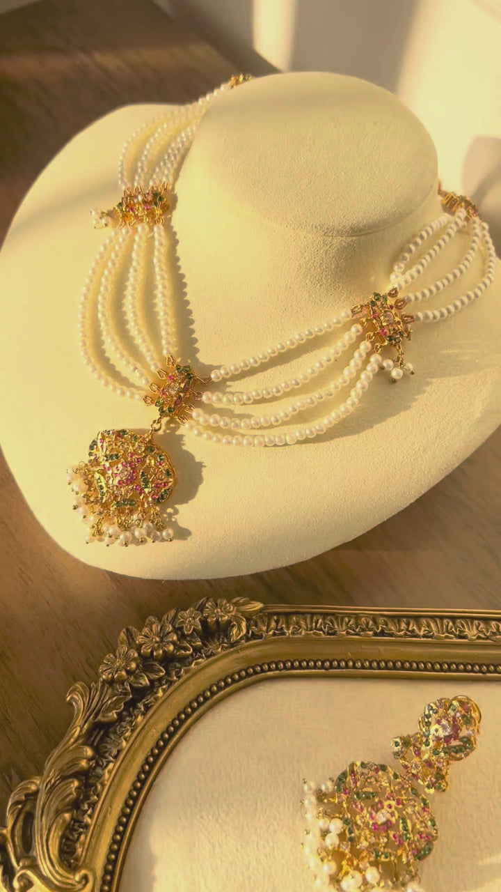 Divya Set - Ruby & Emerald