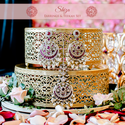 Shiza Set Ruby - Gold Plating