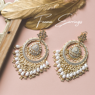 Feema Earrings - Pearl