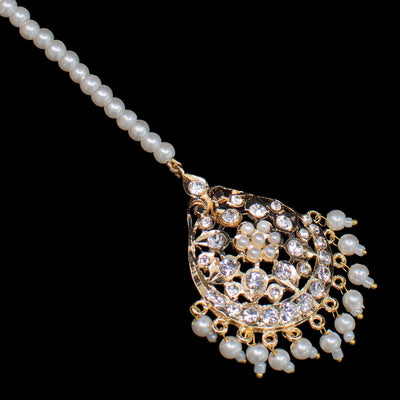 Custom Order-Jhanvi mala with earrings and teekah