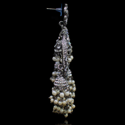 Saumya Earrings - Oxidized Silver