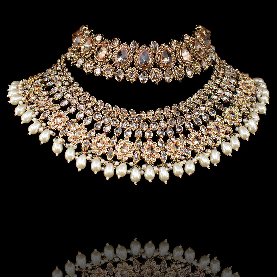 Custom Order - Zimel Set Pearl W/o Necklace