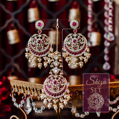 Shiza Set Ruby - Gold Plating