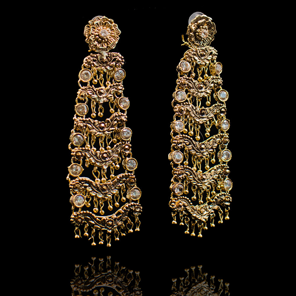 Art Deco 14K Gold Ruby Drop Earrings - Heart Shaped Design | Pierced - Ruby  Lane
