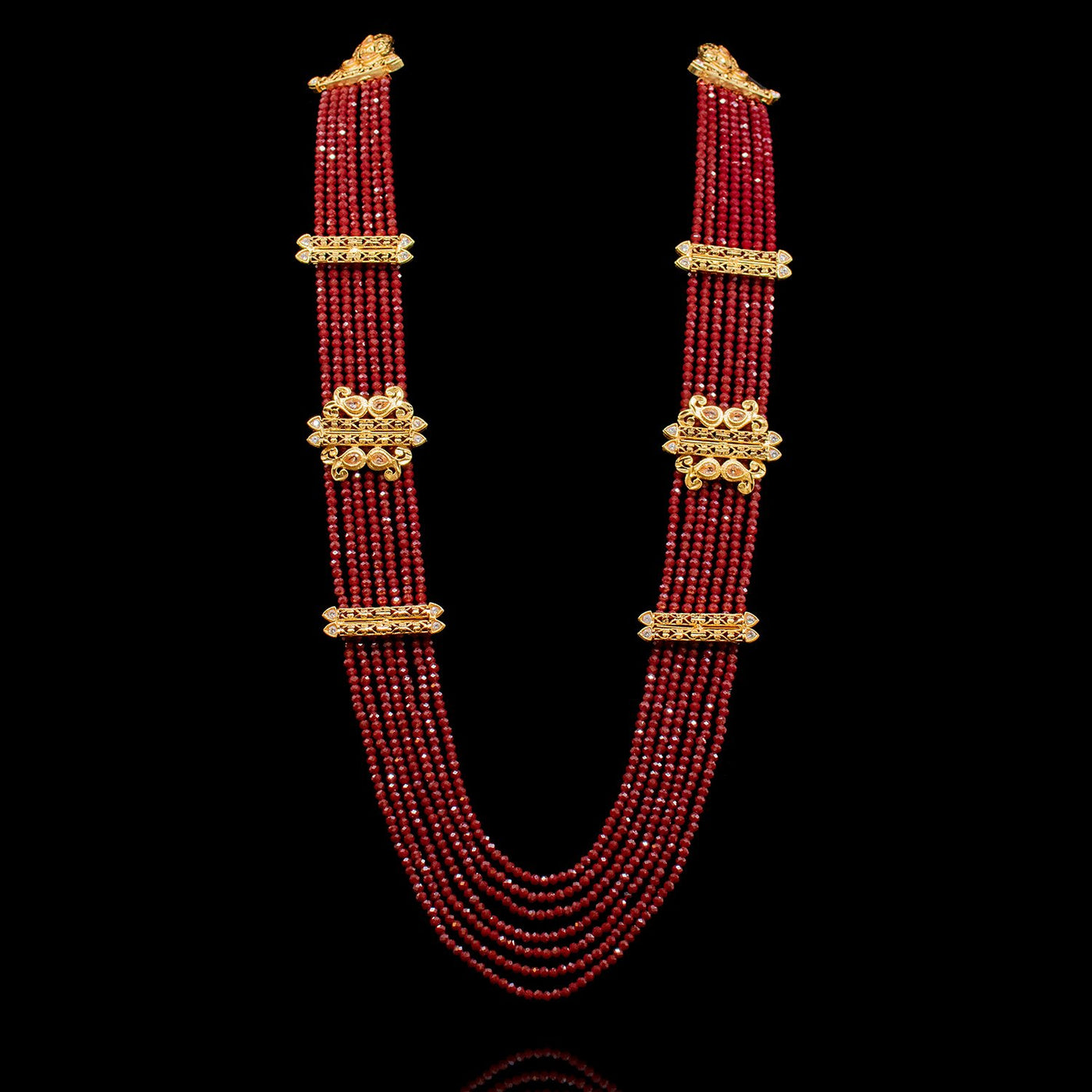 Custom Order - Lina Set (Ruby) with Fahaan Mala