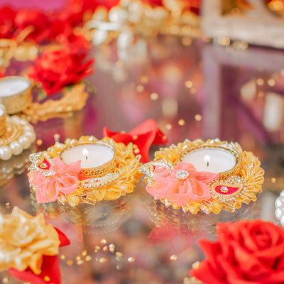 Coral Floral Diyas