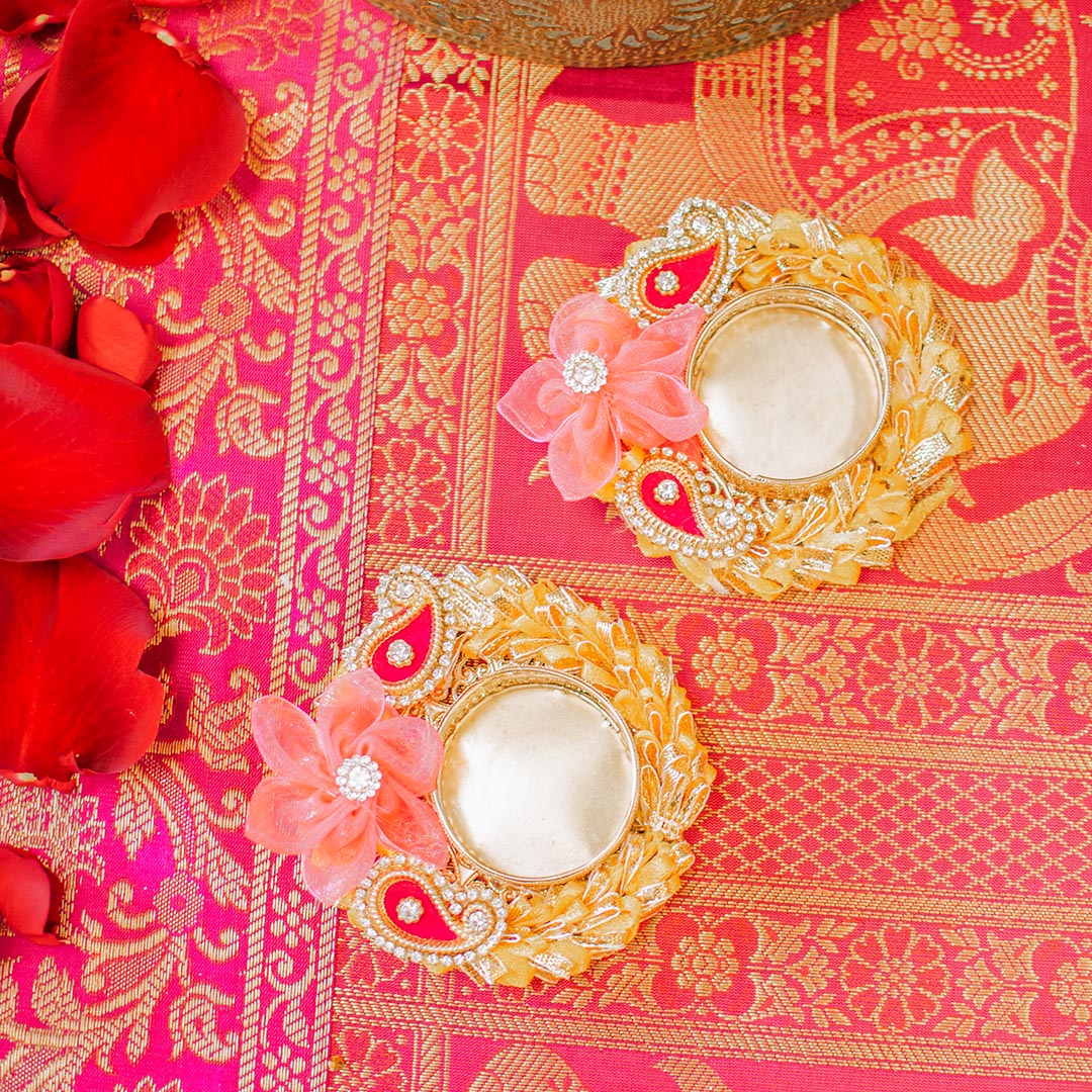 Coral Floral Diyas
