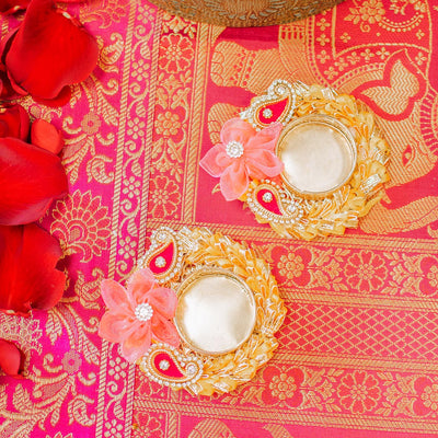 Coral Floral Diyas