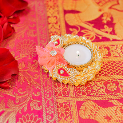 Coral Floral Diyas