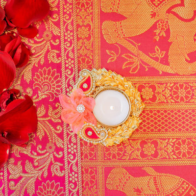 Coral Floral Diyas