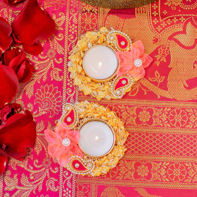 Coral Floral Diyas